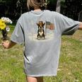 Boston Terrier 4th Of July US American Flag Dog Patriotic Women's Comfort Colors T-Shirt Back Print Grey