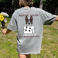 Boston Terrier American Gentleman Personal Stalker Dog Lover Women's Comfort Colors T-Shirt Back Print Grey