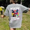Boston Terrier Bostie Dog Breed Pet Bostie Mom Women's Comfort Colors T-Shirt Back Print Grey