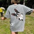 Boston Terrier Bostie Dog Kids Men Women's Comfort Colors T-Shirt Back Print Grey