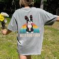 Boston Terrier Boston-Bulldog For Men Women Girls Kids Women's Comfort Colors T-Shirt Back Print Grey