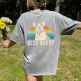 Boston Terrier Boston-Bulldog Women's Comfort Colors T-Shirt Back Print Grey