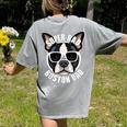Boston Terrier Dad Father’s Day Dog Dad Men’s Women's Comfort Colors T-Shirt Back Print Grey