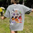 Boston Terrier Dog Christmas Happy Hallothankmas Halloween For Men Women Kids Women's Comfort Colors T-Shirt Back Print Grey