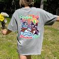 Boston Terrier Dog Christmas Snowman Winter Snow Women's Comfort Colors T-Shirt Back Print Grey