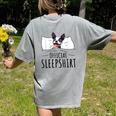Boston Terrier Dog Lovers Sleepshirt Apparel Men Women Women's Comfort Colors T-Shirt Back Print Grey