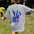 Boston Terrier Dog For a Boston Terrier Mom Women's Comfort Colors T-Shirt Back Print Grey