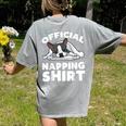 Boston Terrier Dog Official Sleeping Shirt Men Women Kids Women's Comfort Colors T-Shirt Back Print Grey