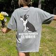 Boston Terrier Dog Owner Grandma Women's Comfort Colors T-Shirt Back Print Grey