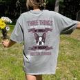 Boston Terrier Don't Mess With American Gentleman Dog Lover Women's Comfort Colors T-Shirt Back Print Grey