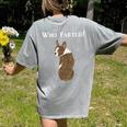 Boston Terrier Who Farted Women's Comfort Colors T-Shirt Back Print Grey