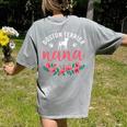 Boston Terrier Grandma Nana Dog Lover Christmas Women's Comfort Colors T-Shirt Back Print Grey