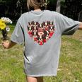 Boston Terrier Heart Valentine Boston Terrier Women's Comfort Colors T-Shirt Back Print Grey