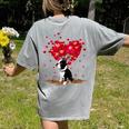 Boston Terrier Lover Heart Shape Boston Terrier Valentine Women's Comfort Colors T-Shirt Back Print Grey
