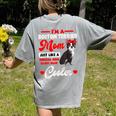 Boston Terrier Mom American Gentleman Dog Mother's Day Women's Comfort Colors T-Shirt Back Print Grey