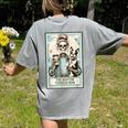 The Boston Terrier Mom Skeleton Spooky Season Halloween Women's Comfort Colors T-Shirt Back Print Grey