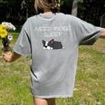 Boston Terrier Puppy Need More Sleep Pajama For Bedtime Women's Comfort Colors T-Shirt Back Print Grey