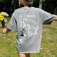 Boston Terrier Reading Books Love My Dog Men Women Kids T-Shirt Women's Comfort Colors T-Shirt Back Print Grey