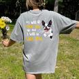 Boston Terrier Shirt I Will Find You And I Will Lick You Women's Comfort Colors T-Shirt Back Print Grey