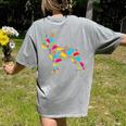 Boston Terrier Tacos Mexican Cinco De Mayo Taco Women's Comfort Colors T-Shirt Back Print Grey