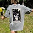 Boston Terrier Tarot Card Star With The Moon Men Women Kids Women's Comfort Colors T-Shirt Back Print Grey