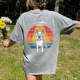 Boston Terrier UFO Alien Boston Terrier Dog Mom Dad Women's Comfort Colors T-Shirt Back Print Grey