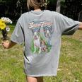 Boston Terrier Women's Comfort Colors T-Shirt Back Print Grey