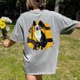 Boston Terrier s Mid-Century Modern Art s Street Grunge Women's Comfort Colors T-Shirt Back Print Grey