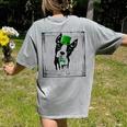 Cool Saint Patrick's Boston Terrier T Shirt For Dogs Lovers Women's Comfort Colors T-Shirt Back Print Grey
