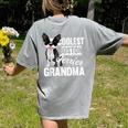 Coolest Boston Terrier Grandma Dog Women's Comfort Colors T-Shirt Back Print Grey