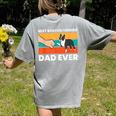 Cute Boston Terrier Best Boston Terrier Dad Ever Women's Comfort Colors T-Shirt Back Print Grey