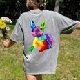 Dog Lover Boston Terrier Dog Colorful Boston Terrier Men Women Kids Women's Comfort Colors T-Shirt Back Print Grey
