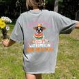 This Girl Loves Watermelon And Her Boston Terrier Dog Mother Women's Comfort Colors T-Shirt Back Print Grey