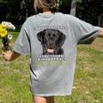 Labrador Retriever Lab Professional Human Trainer Women's Comfort Colors T-Shirt Back Print Grey