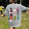 Pig Spooky Ghost Witch Boo-Jee Horror Pumpkin Pig Halloween Women's Comfort Colors T-Shirt Back Print Grey