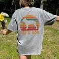 Retro Boston Terrier Mom Dog Mother Pet Bostie Mama Women's Comfort Colors T-Shirt Back Print Grey