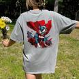Super Power Superhero Boston Terrier Dog For Men Women Kids Women's Comfort Colors T-Shirt Back Print Grey