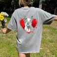 Valentine's Day Boston Terrier Dog Women's Comfort Colors T-Shirt Back Print Grey