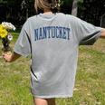 Varsity Grey Nantucket Women's Comfort Colors T-Shirt Back Print Grey
