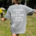 I Work Hard So My Boston Terrier Can Have A Better Life Women's Comfort Colors T-Shirt Back Print Grey