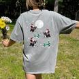 Xmas Tree Santa Riding Boston Terrier Christmas Women's Comfort Colors T-Shirt Back Print Grey