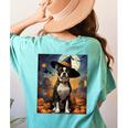 Aesthetic Halloween Boston Terrier Dog Witch Pumpkin For Men Women Kids Women's Comfort Colors T-Shirt Back Print Chalky Mint