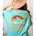 Bigfoot Sasquatch Prost Retro Bavarian Oktoberfest Men Women Women's Comfort Colors T-Shirt Back Print Chalky Mint