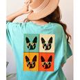 Bostie Dog Lover Boston Terrier With Sunglasses For Men Women Girls Kids Women's Comfort Colors T-Shirt Back Print Chalky Mint