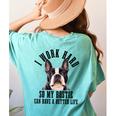 Bostie Mama Dog Dad Boston Terrier For Men Women Women's Comfort Colors T-Shirt Back Print Chalky Mint