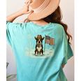 Boston Terrier 4th Of July US American Flag Dog Patriotic Women's Comfort Colors T-Shirt Back Print Chalky Mint
