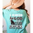 Boston Terrier American Gentleman Non-Sporting Dog Lover Women's Comfort Colors T-Shirt Back Print Chalky Mint