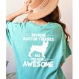 Boston Terrier Awesome Women's Comfort Colors T-Shirt Back Print Chalky Mint