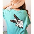 Boston Terrier Bostie Dog Kids Boys Girls Women's Comfort Colors T-Shirt Back Print Chalky Mint