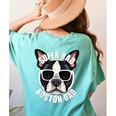 Boston Terrier Dad Father’s Day Dog Dad Men’s Women's Comfort Colors T-Shirt Back Print Chalky Mint